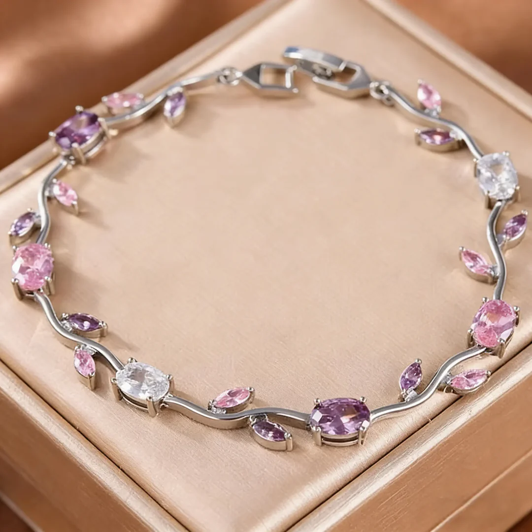Tulip Crystal Vine Bracelet - Multi Color - Image 2
