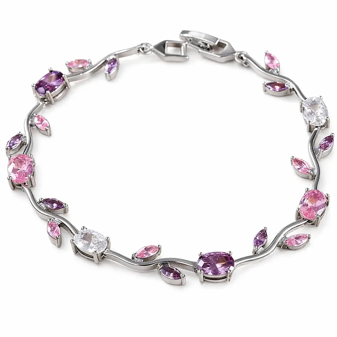 Tulip Crystal Vine Bracelet - Multi Color - Image 4