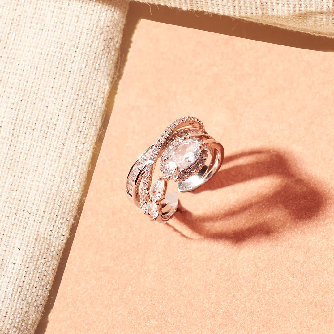 Royal Diamond Crown Ring - Image 3