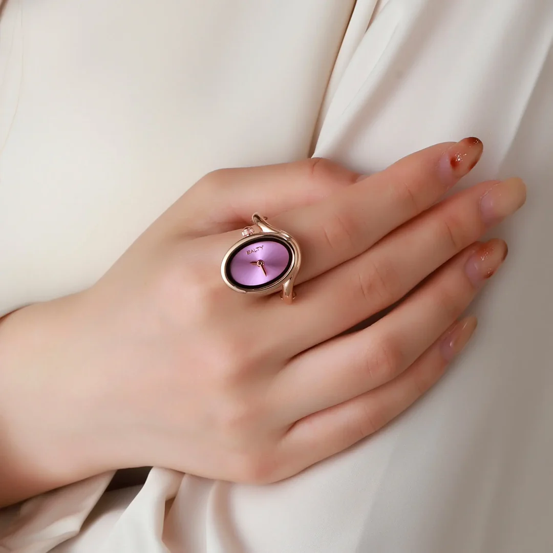 Rose Gold Flow Watch Ring